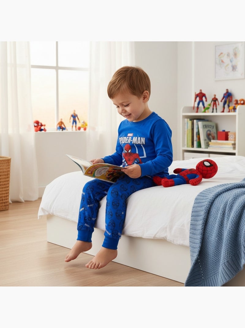 Marvel - jongenspyjama spider man Blauw - Kiabi