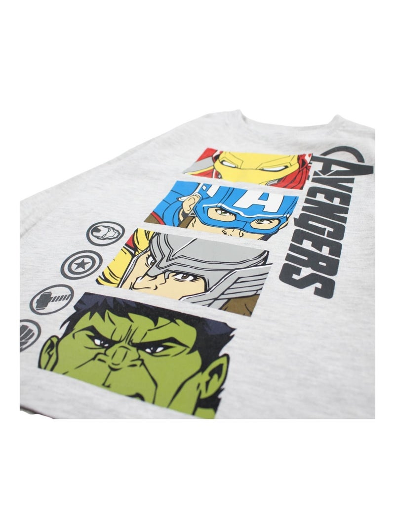 Marvel - Katoenen pyjama jongen met print Grijs - Kiabi