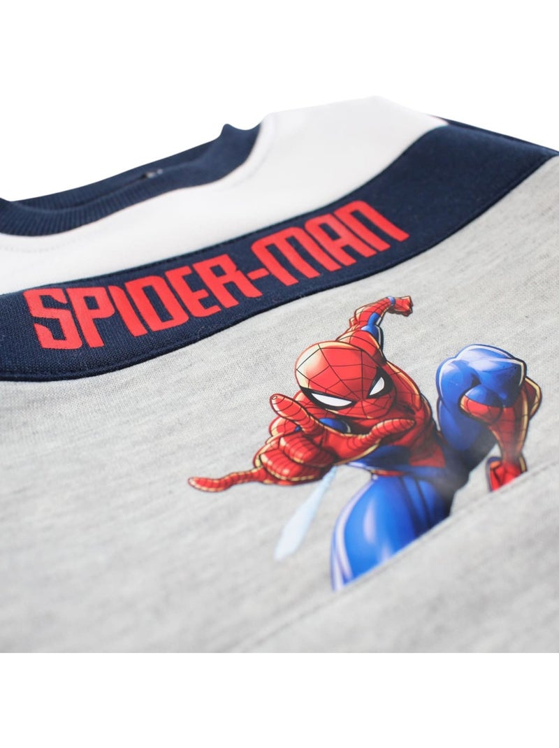 Marvel - Set sweater en joggingbroek jongen bedrukt Grijs - Kiabi