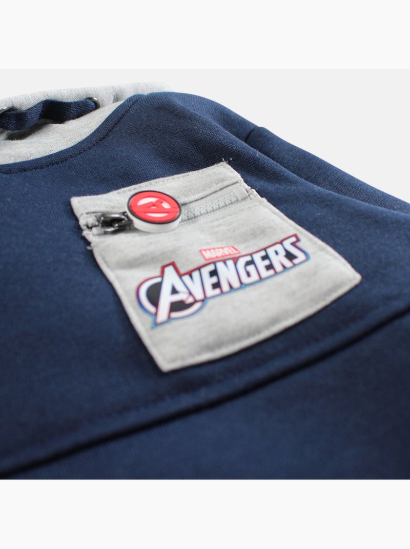 Marvel - Sweat à capuche avec poche kangourou Bleu marine - Kiabi
