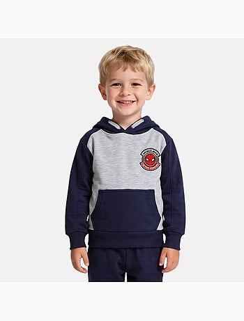 Marvel - sweat à capuche imprimé, manches longues, poche kangourou et finitions bord-côte