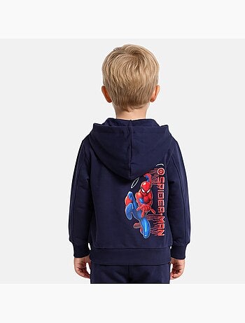 Marvel - sweat à capuche imprimé, manches longues, poche kangourou et finitions bord-côte