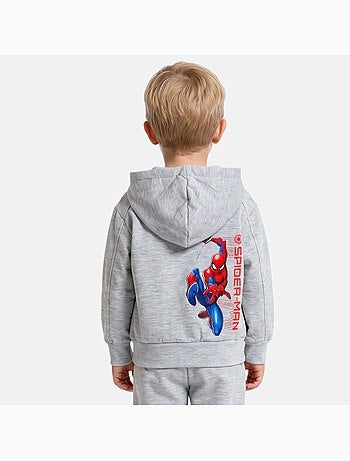 Marvel - sweat à capuche imprimé, manches longues, poche kangourou et finitions bord-côte
