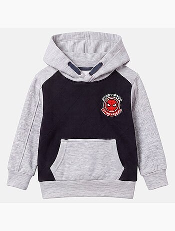 Marvel - sweat à capuche imprimé, manches longues, poche kangourou et finitions bord-côte