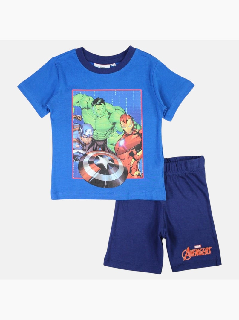 Marvel - T-shirt imprimé avec short assorti Bleu - Kiabi