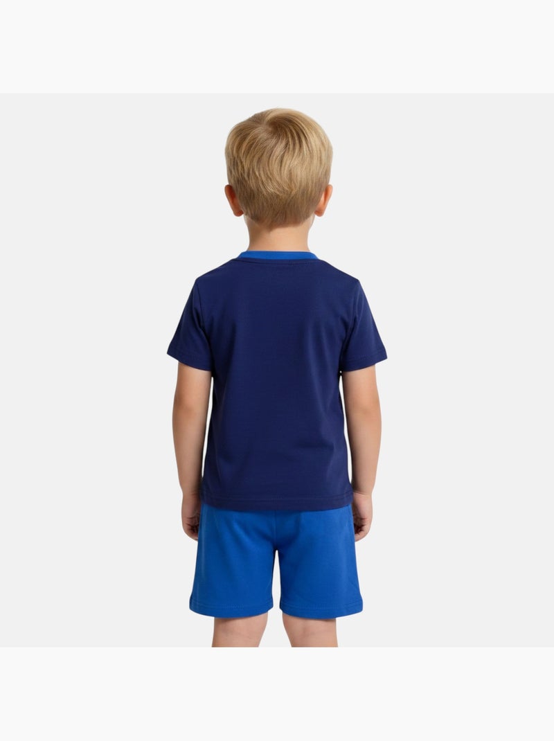 Marvel - T-shirt met print en bijpassende short Marineblauw - Kiabi