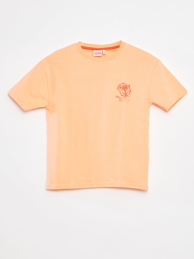 'Marvel'-T-shirt met korte mouw ORANJE - Kiabi