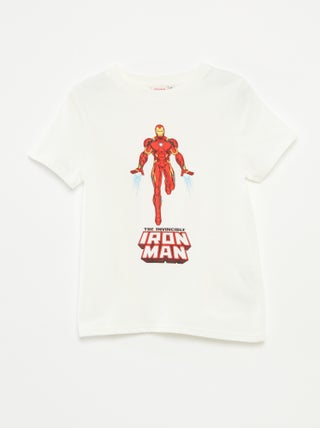 'Marvel'-T-shirt met korte mouw