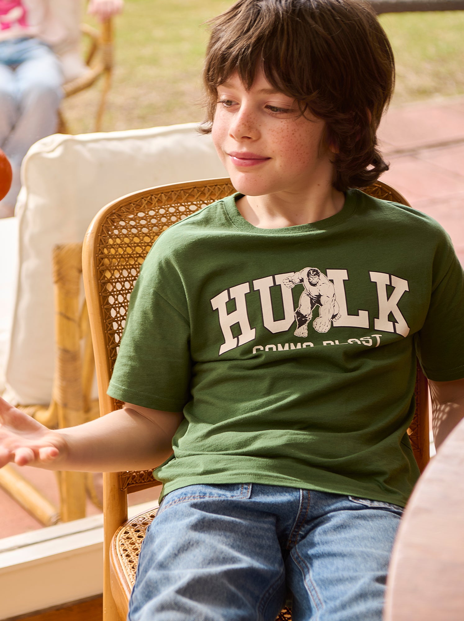 'Marvel'-T-shirt met print en korte mouw