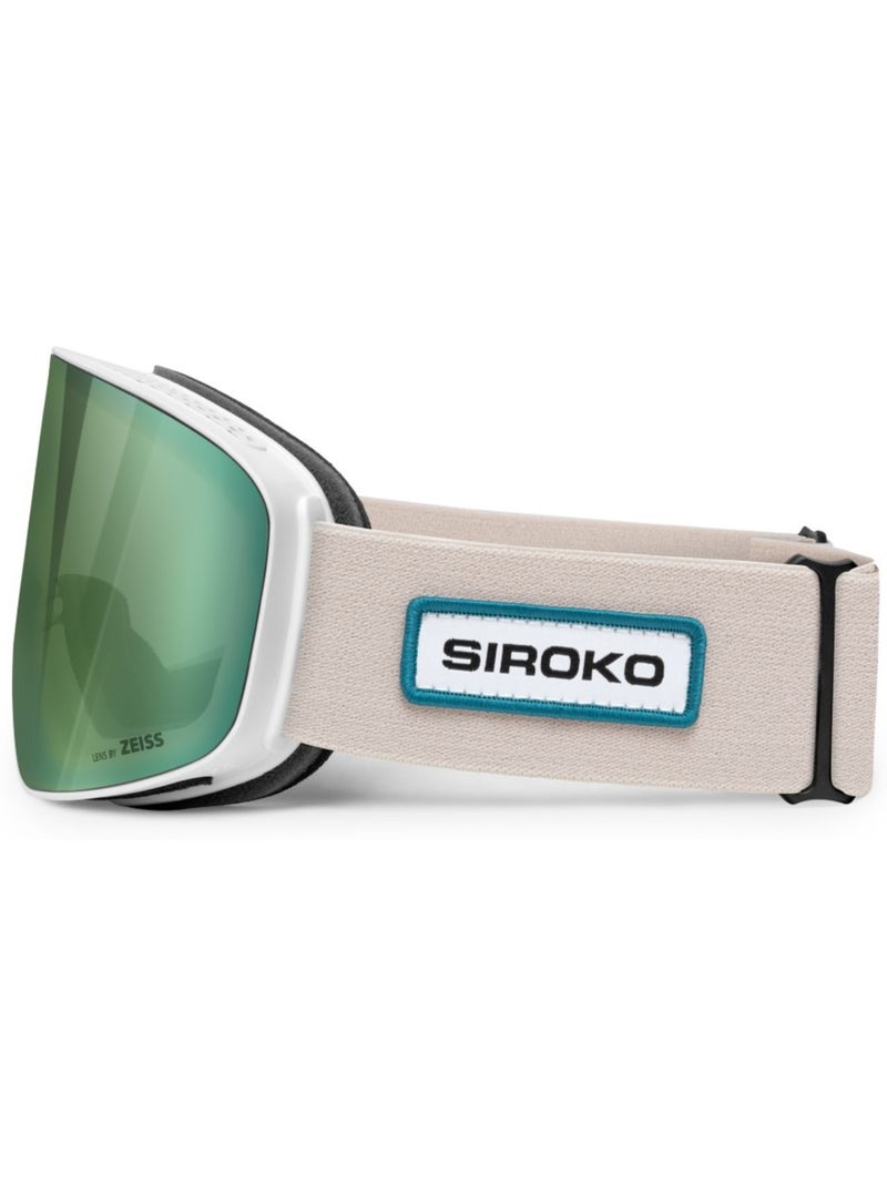 Masque de ski avec verre zeiss sports d'hiver homme et femme gx ultimate engadin Blanc - Kiabi