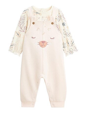 Matcha baby fleece tuinbroek en t-shirt set