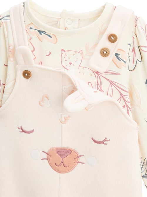 Matcha baby fleece tuinbroek en t-shirt set - Kiabi