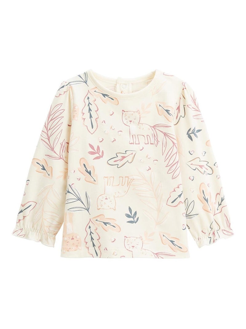 Matcha baby fleece tuinbroek en t-shirt set Roze - Kiabi