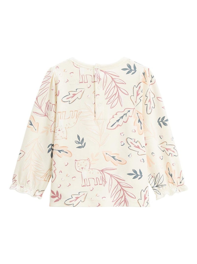 Matcha baby fleece tuinbroek en t-shirt set Roze - Kiabi