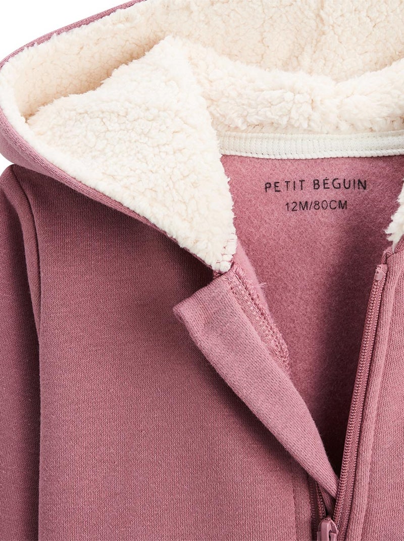 Matcha fleece hoodie met rits voor kinderen Roze - Kiabi