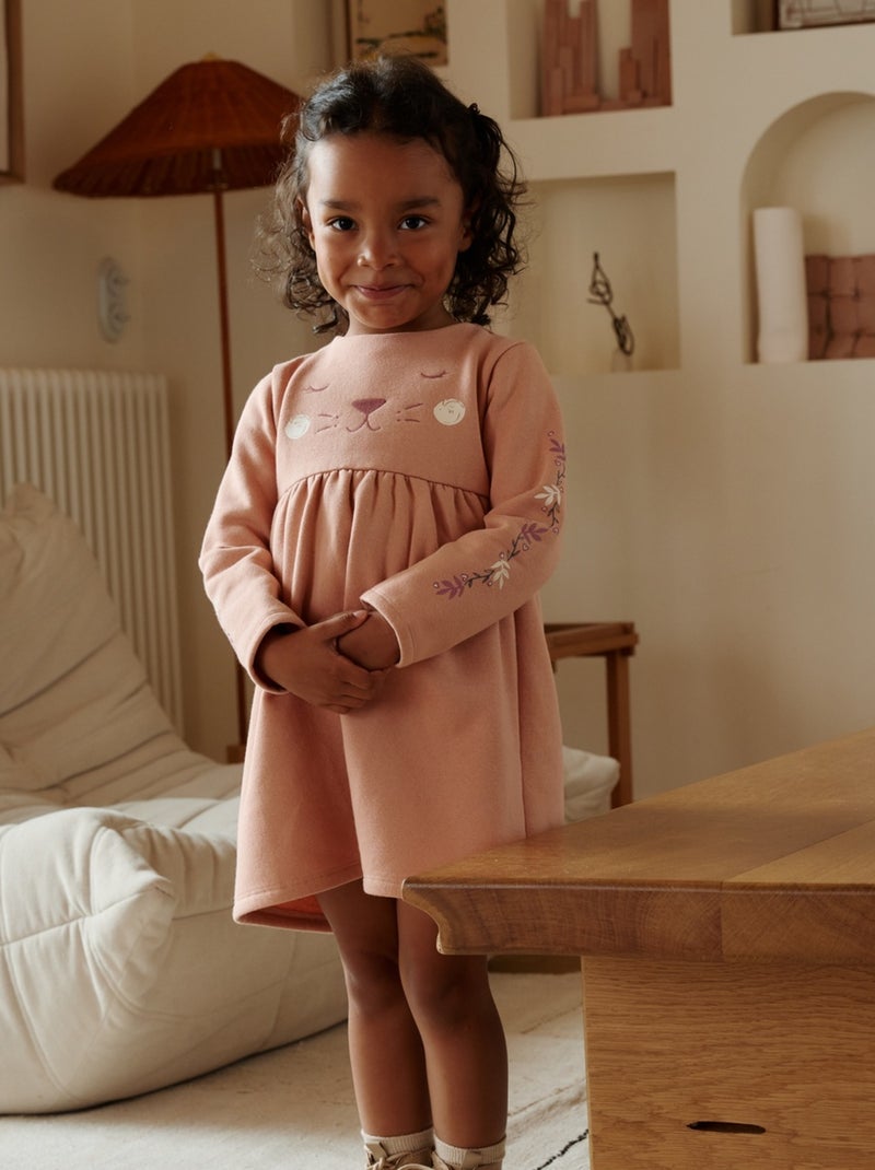 Matcha fleece kinderjurk Roze - Kiabi