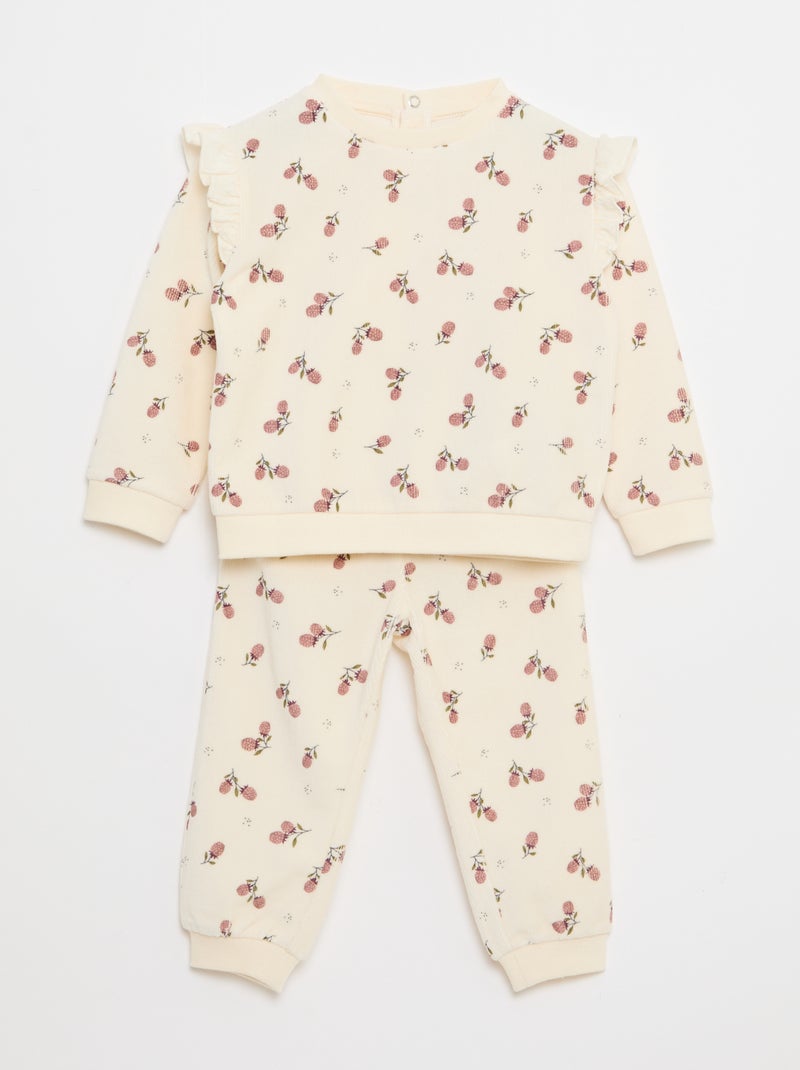 Matchend pyjamasetje Wit - Kiabi