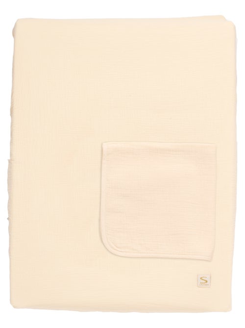 Matelas à langer avec sa housse en double gaze de coton et sa serviette - sauthon - Kiabi Matelas à langer avec sa housse en double gaze de coton et sa serviette - sauthon - Kiabi