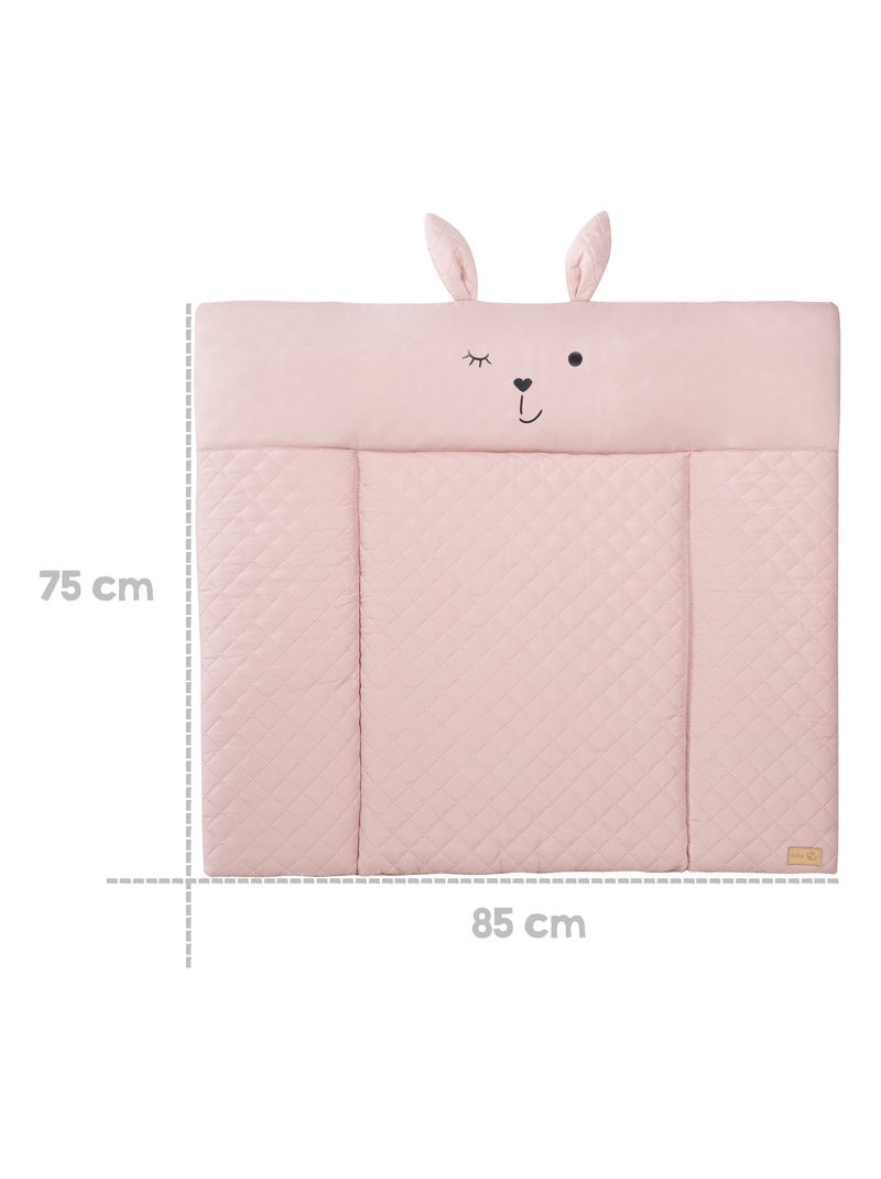 Matelas à langer déperlant tête lapin 'roba style' ROBA Rose pastel - Kiabi