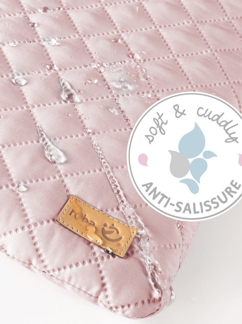 Matelas à langer déperlant tête lapin 'roba style' ROBA Rose pastel - Kiabi