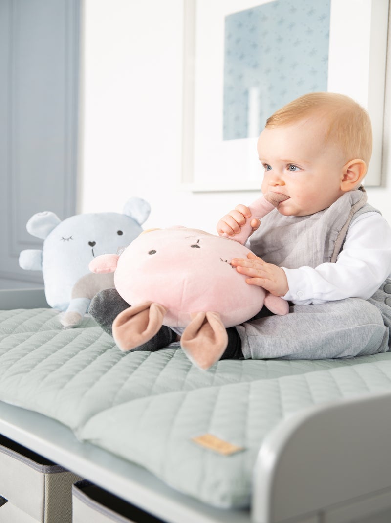 Matelas à langer déperlant tête lapin 'roba style' ROBA Vert d'eau - Kiabi