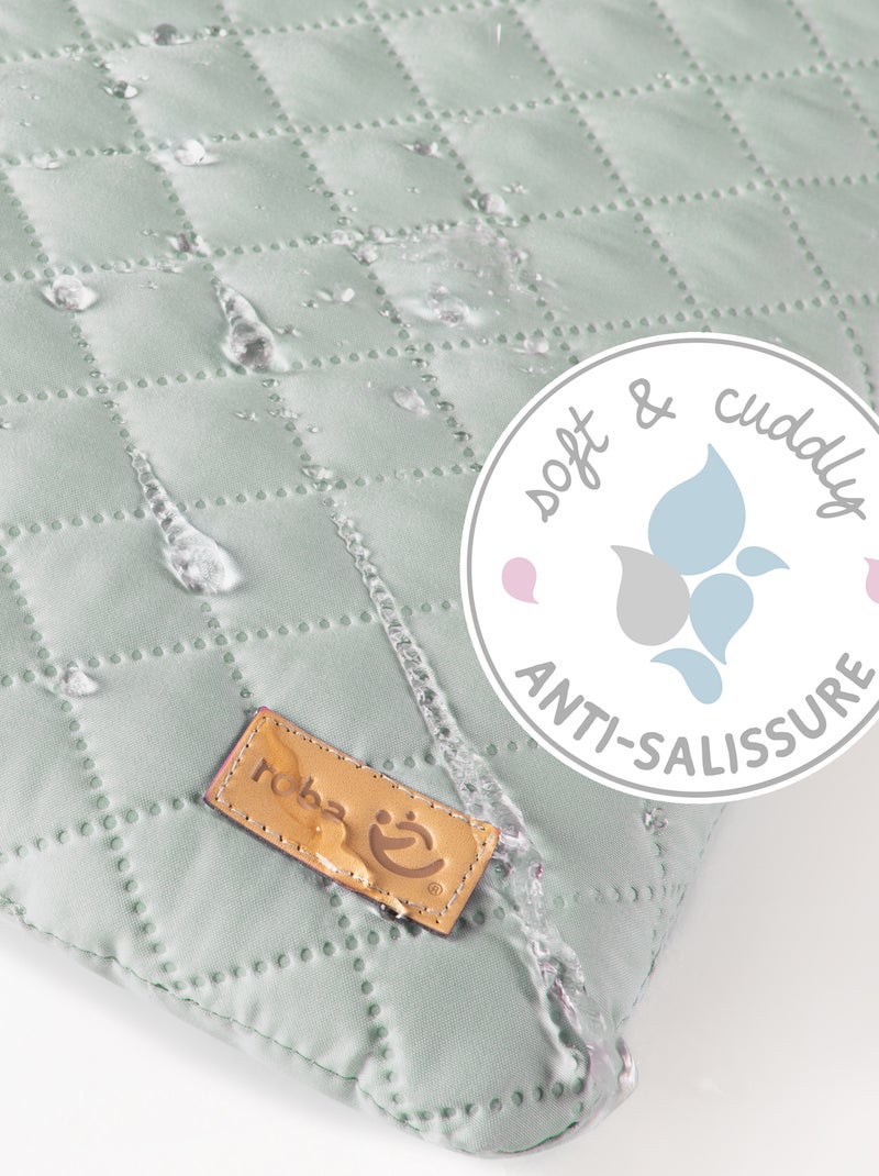 Matelas à langer déperlant tête lapin 'roba style' ROBA Vert d'eau - Kiabi