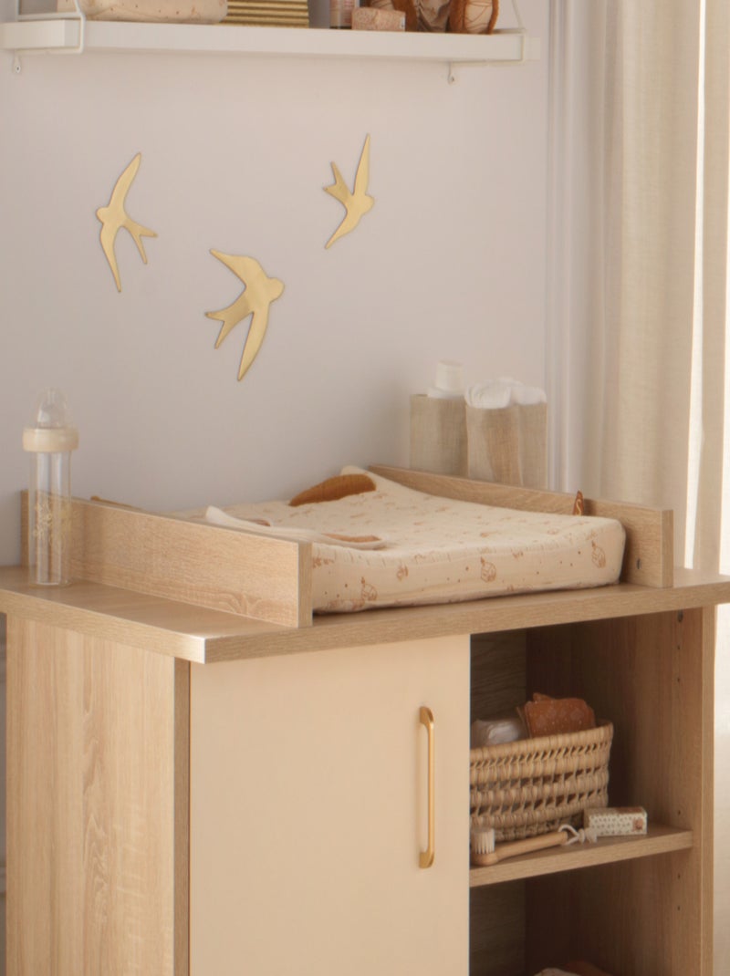 Matelas à langer en double gaze de coton et sa serviette - sauthon Beige - Kiabi