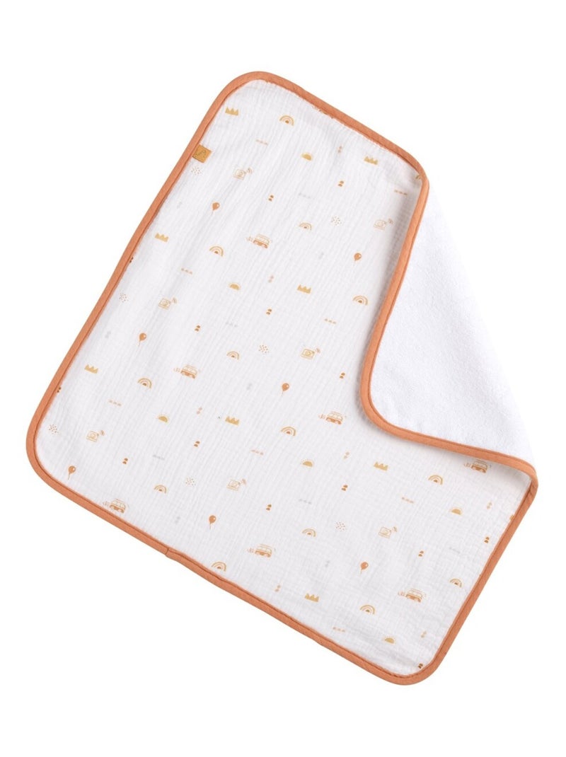 Matelas à langer et serviette coton - sauthon Orange - Kiabi