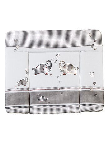 Matelas à langer imprimé éléphant 85 x 75 cm 'Jumbotwins' ROBA