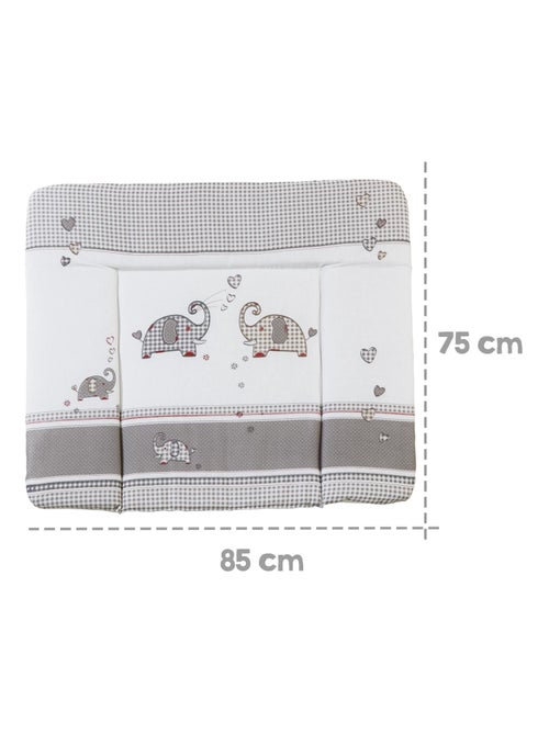 Matelas à langer imprimé éléphant 85 x 75 cm 'Jumbotwins' ROBA - Kiabi Matelas à langer imprimé éléphant 85 x 75 cm 'Jumbotwins' ROBA - Kiabi