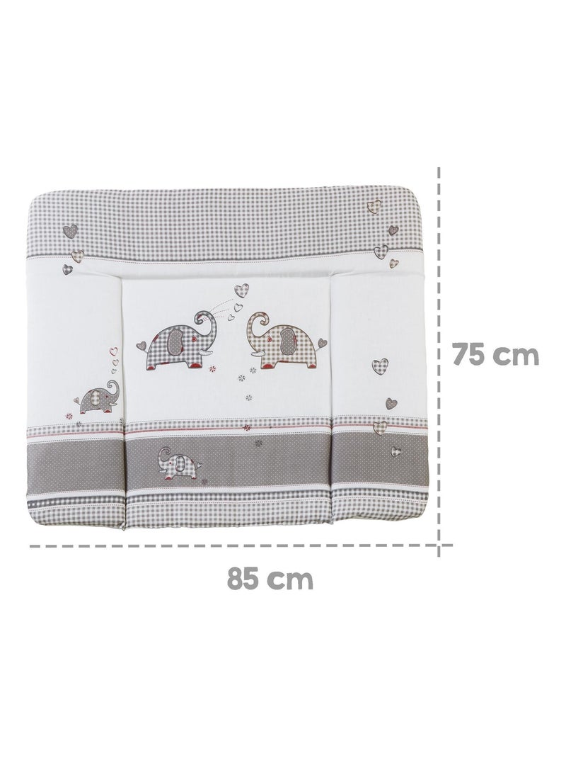 Matelas à langer imprimé éléphant 85 x 75 cm 'Jumbotwins' ROBA Multicolore - Kiabi