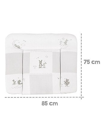Matelas à langer imprimé lapin 85 x 75 cm 'Fox & Bunny' ROBA