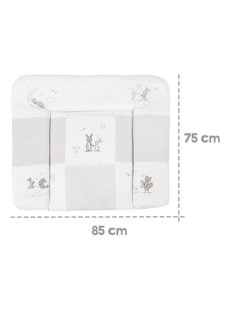 Matelas à langer imprimé lapin 85 x 75 cm 'Fox & Bunny' ROBA Blanc - Kiabi