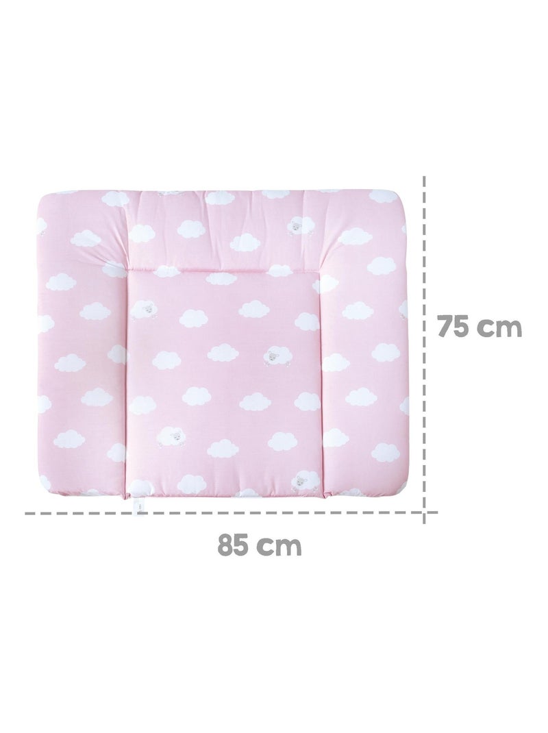 Matelas à langer imprimé nuage 85 x 75 cm 'Kleine Wolke' ROBA Rose - Kiabi
