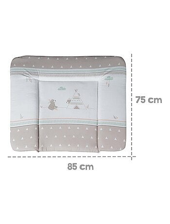 Matelas à langer imprimé ourson 85 x 75 cm 'Indibaer' ROBA