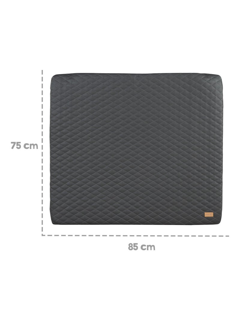 Matelas à langer matelassé déperlant en cuir PU 'Luxe' ROBA gris anthracite - Kiabi