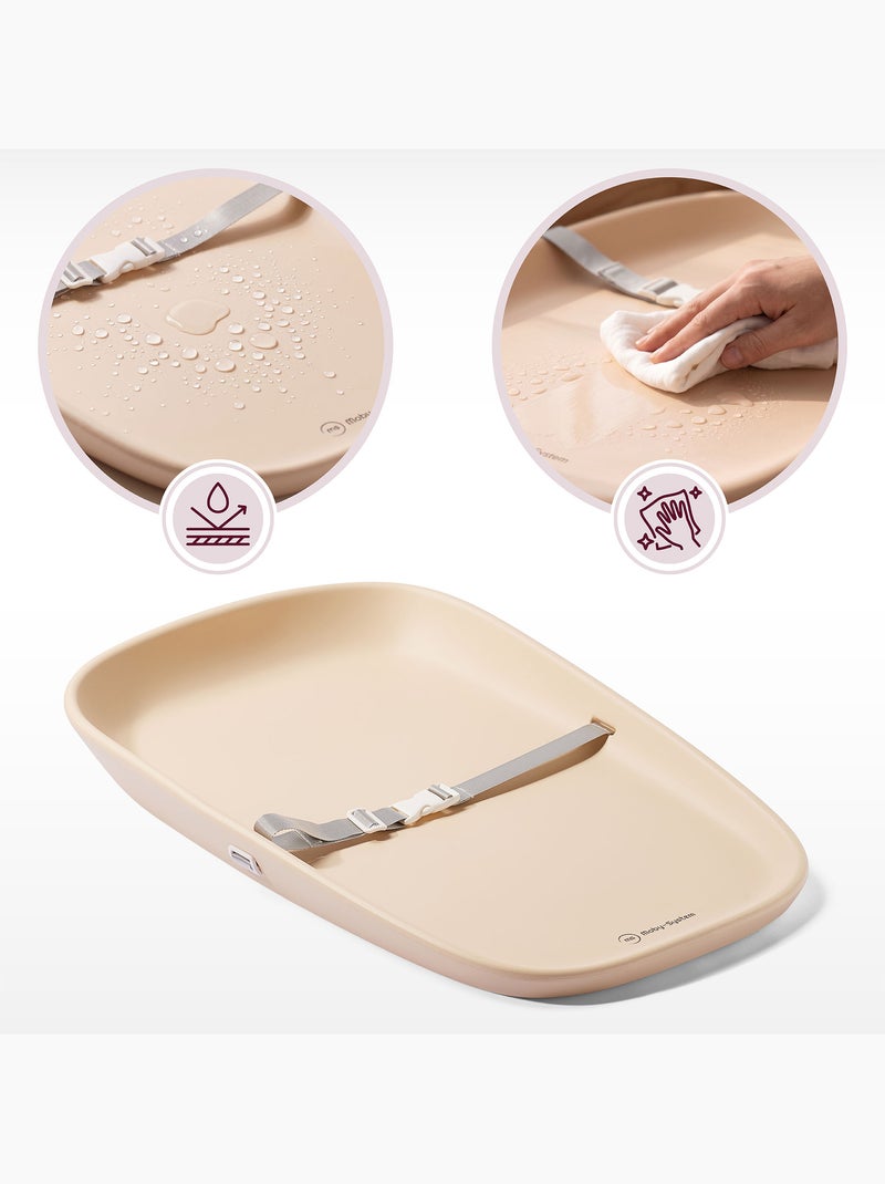 Matelas à langer plan souple imperméable ceinture de sécurité moby-system Beige - Kiabi
