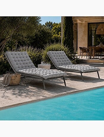Matelas bain de soleil matelassé coton lavé
