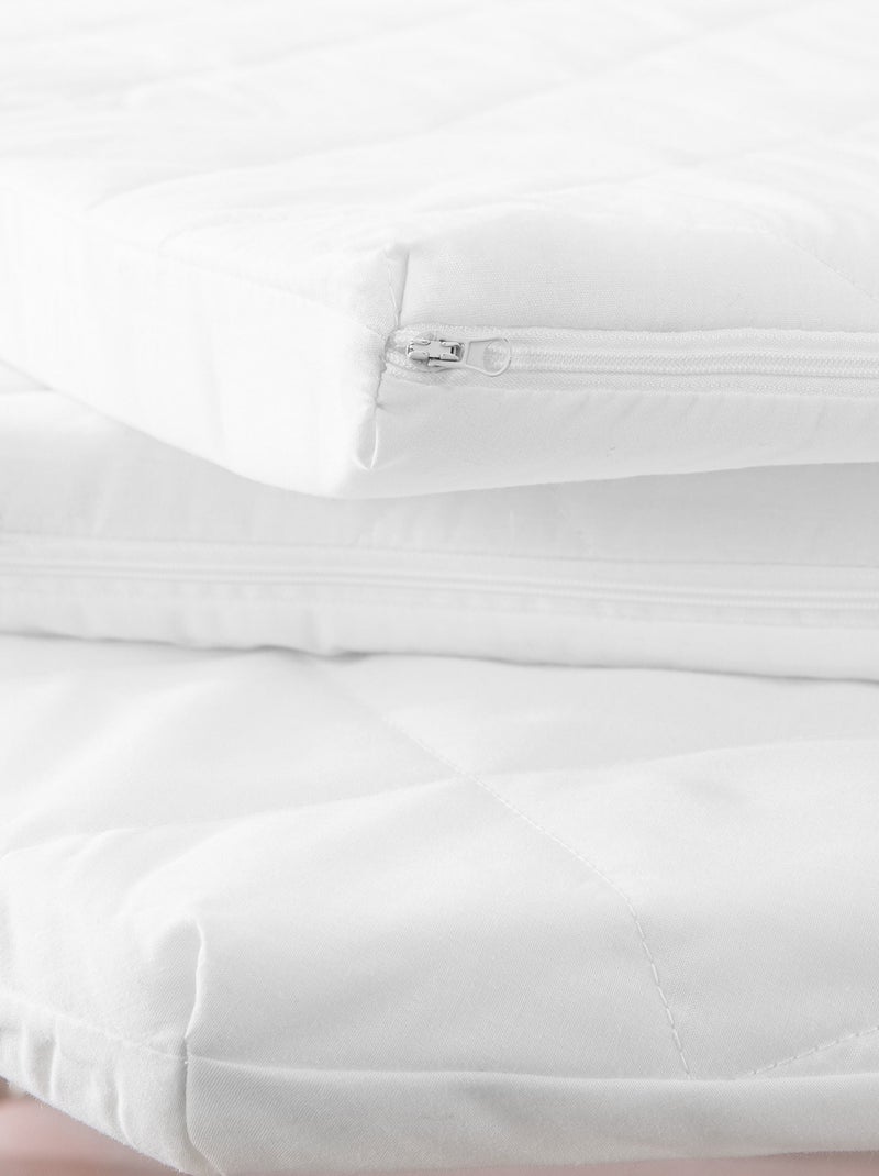 Matelas parc bébé carré avec housse piquée amovible ROBA Blanc - Kiabi