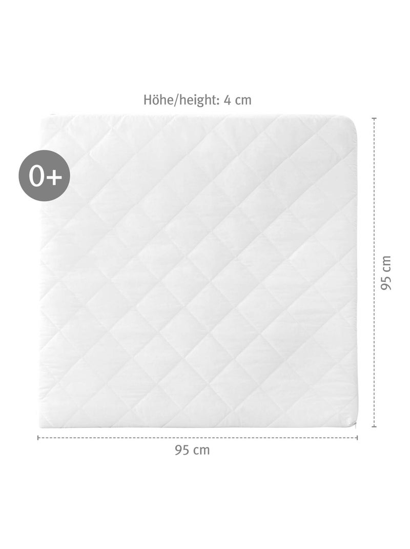 Matelas parc bébé carré avec housse piquée amovible ROBA Blanc - Kiabi