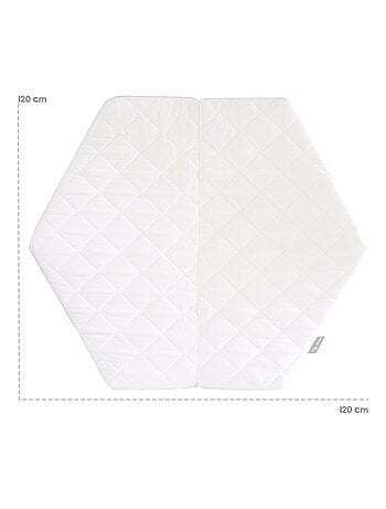 Matelas parc bébé hexagonal avec housse piquée amovible ROBA