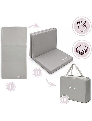 Matelas pliable lit parapluie et parc 120x60 moby-system avec housse