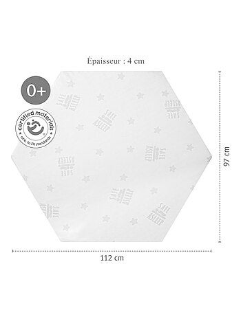 Matelas pour parc bébé hexagonal déhoussable 'Safe Asleep® ROBA