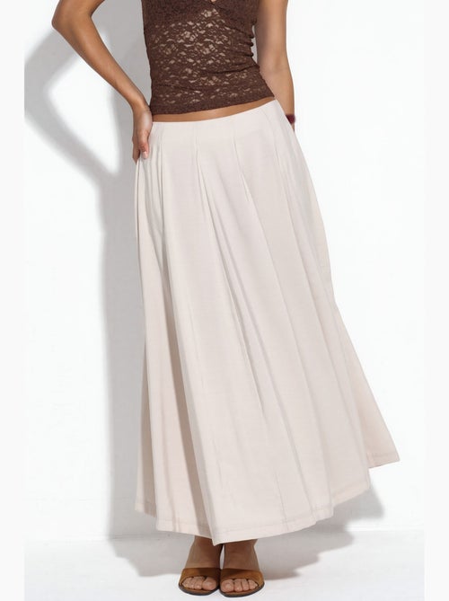 Maxi a-lijnrok met hoge taille busem - Kiabi