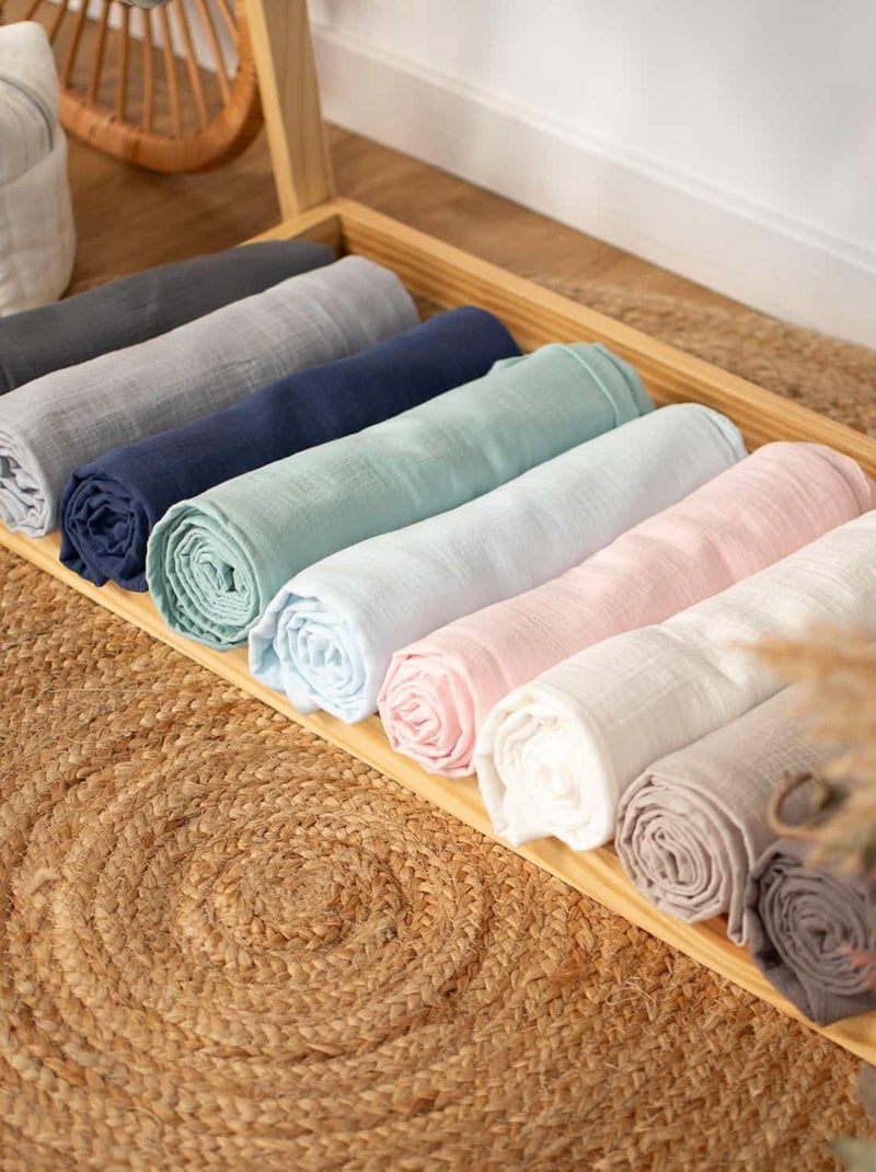 Maxi babydoek van katoenen mousseline Blauw - Kiabi