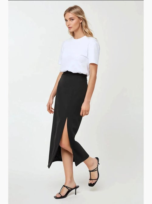 Maxi bodycon rok met split hiccup - Kiabi