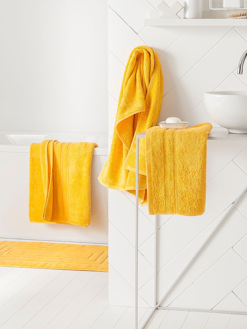 Maxi drap de bain 150 x 90 cm 500gr jaune - Kiabi