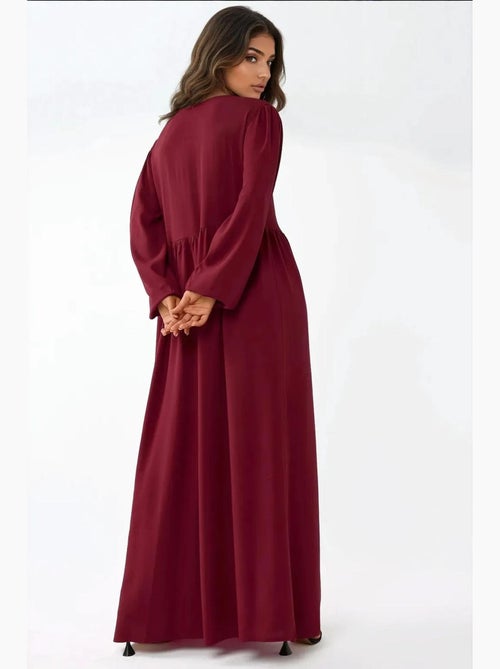Maxi-jurk met a-vorm en ronde hals hiccup - Kiabi