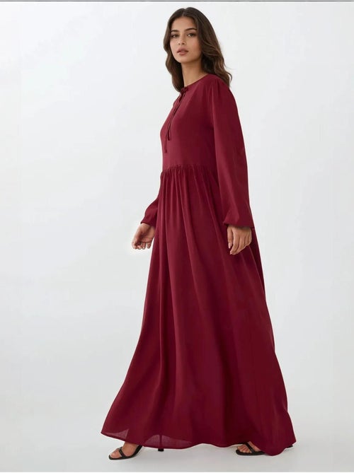 Maxi-jurk met a-vorm en ronde hals hiccup - Kiabi