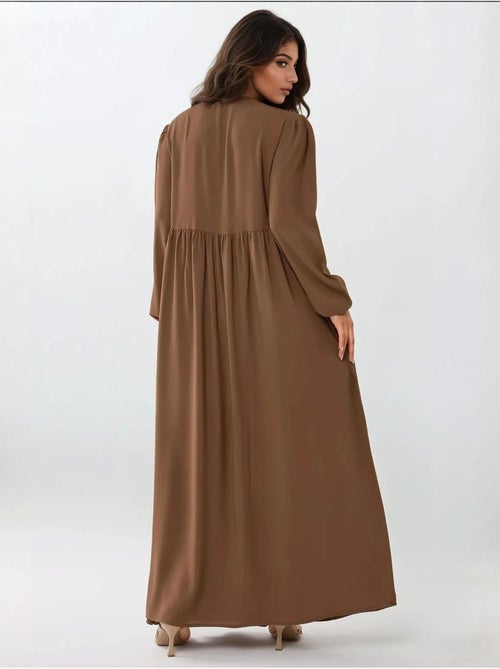 Maxi-jurk met a-vorm en ronde hals hiccup - Kiabi Maxi-jurk met a-vorm en ronde hals hiccup - Kiabi
